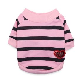 Jarre Aero Bull Pug Puppy Clothes Teddy Milk Cat Pet Spring And Summer Thin Small Dog Puppy (Option: Pink-XS)